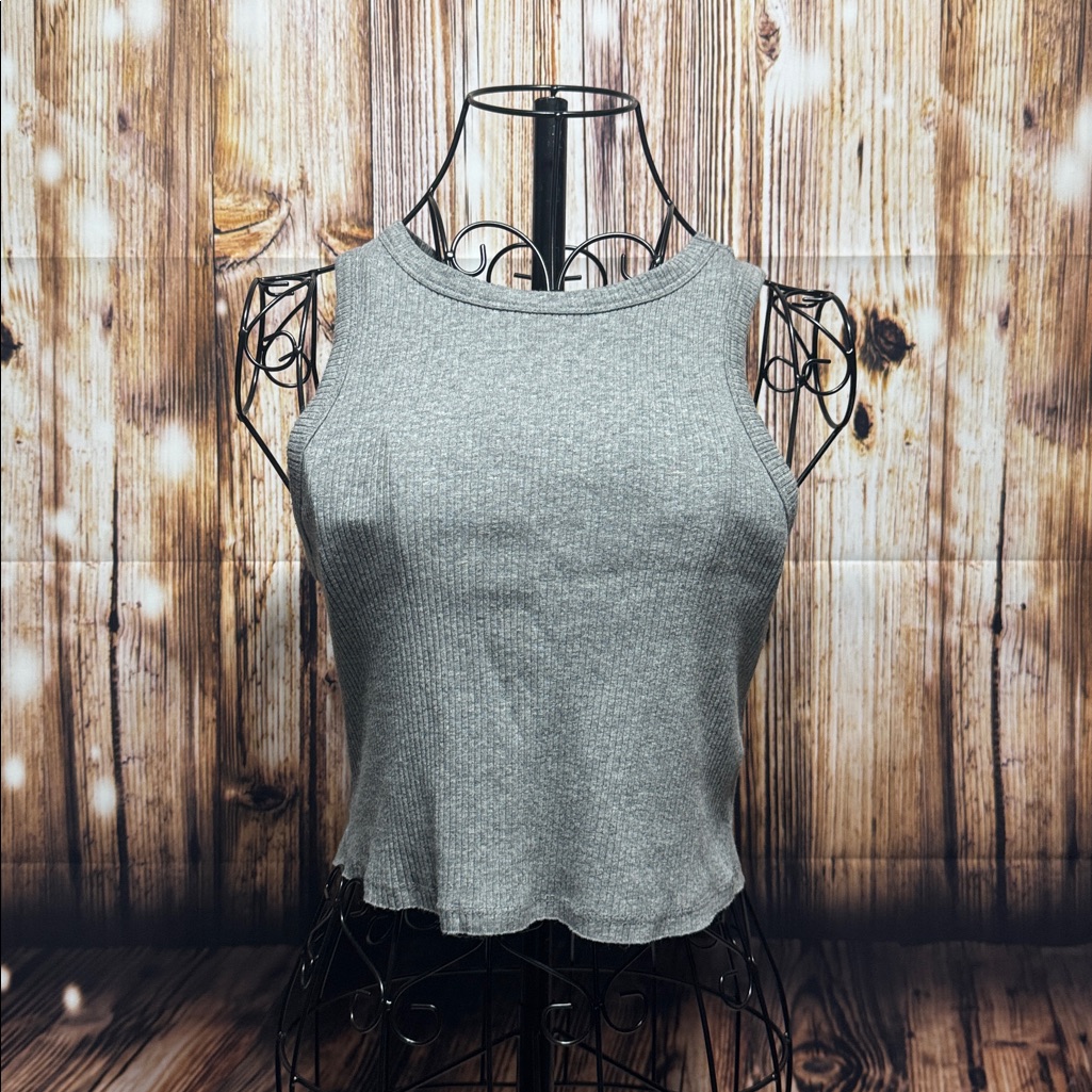 Wild Fable Heather Gray Ribbed Top